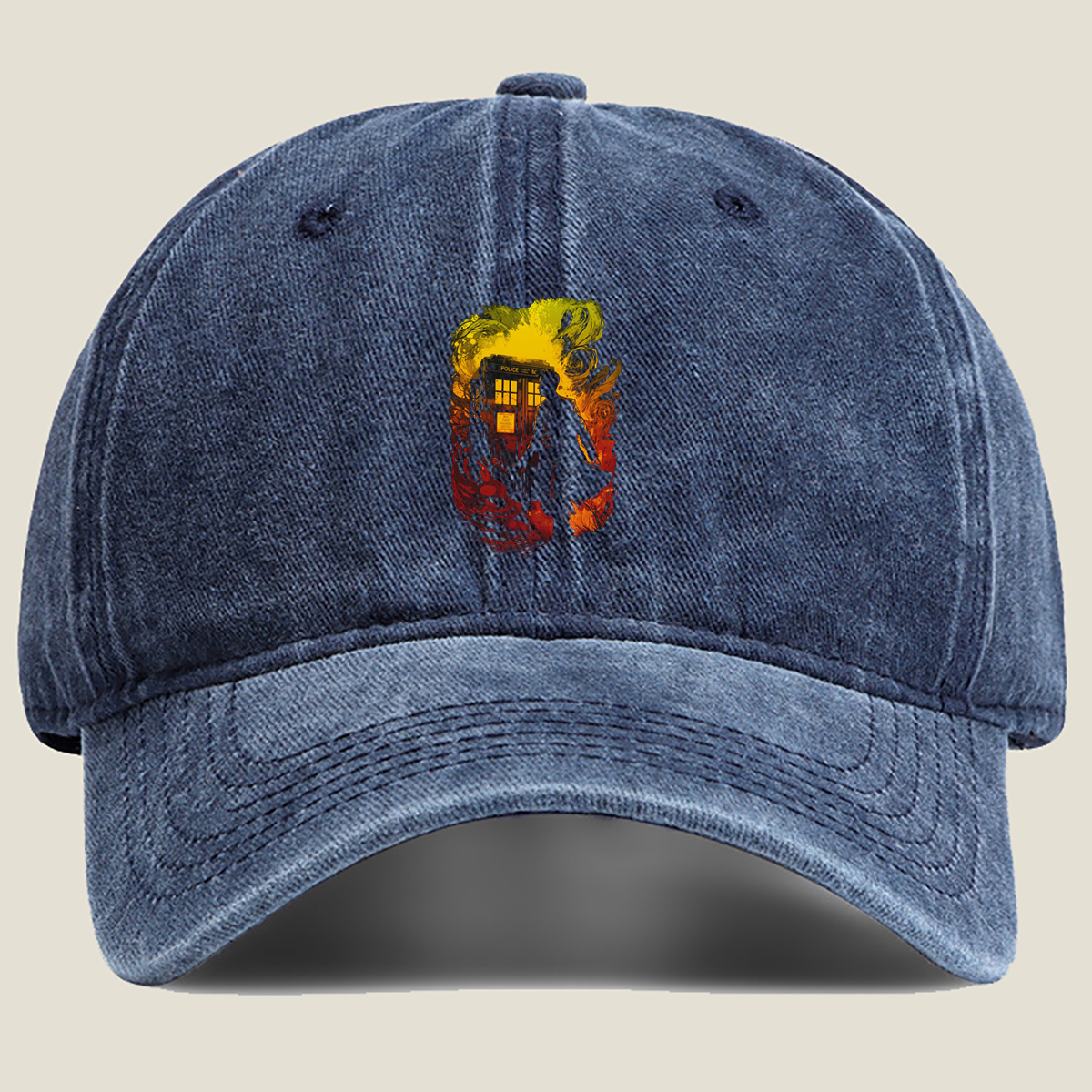 Doctor Who: The Time Lord and the TARDIS - Washed Denim - Baseball Cap