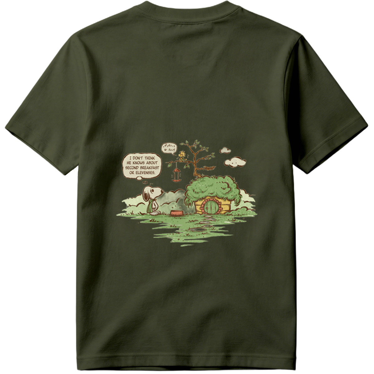 Snoopy and Woodstock in a Hobbit Hole - Tee