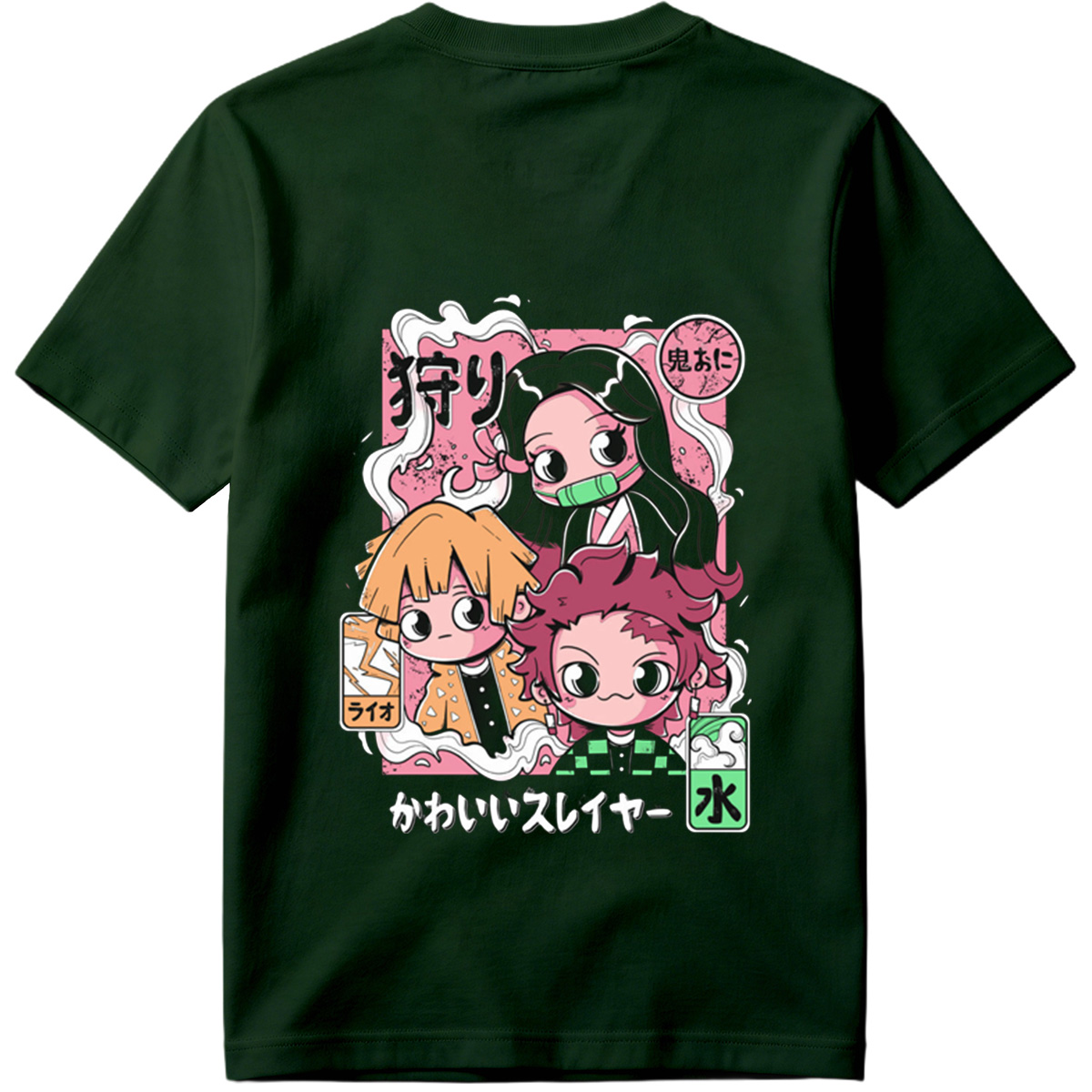 Cute Slayer: Nezuko, Zenitsu, and Tanjiro - Tee