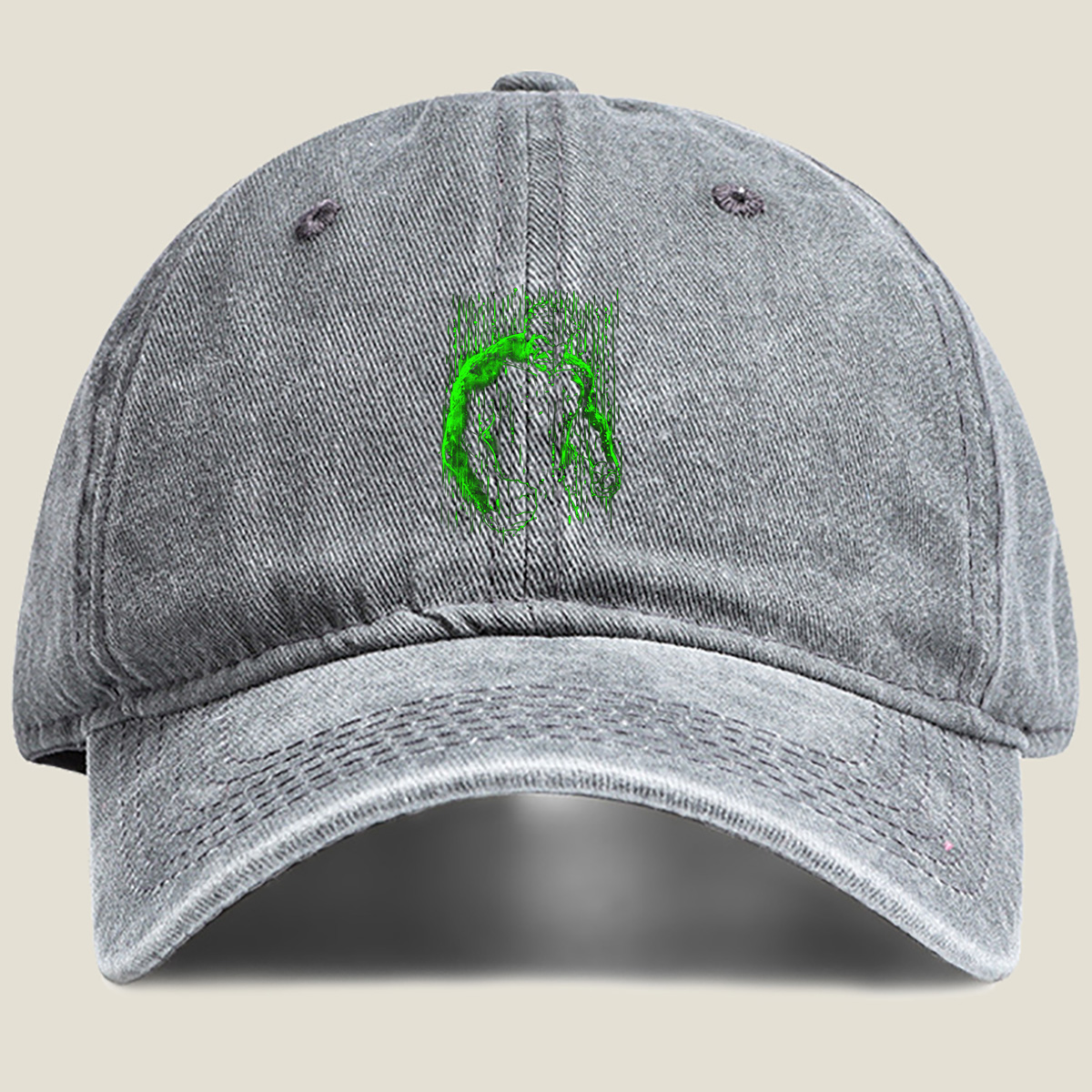 Hulk in Matrix Style - Washed Denim - Baseball Cap