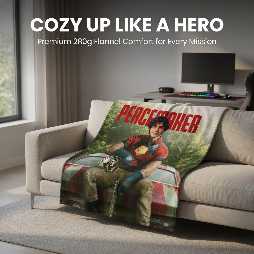Custom Photo Face Flannel Blanket, Personalized Superhero Portrait Throw Fleece, Cozy Skin-Friendly Unique Memory Gift