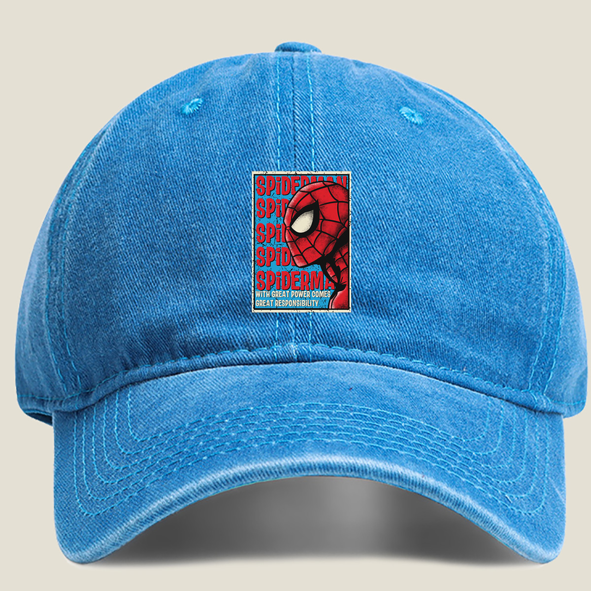 Spider-Man: With Great Power Comes Great Responsibility - Washed Denim - Baseball Cap