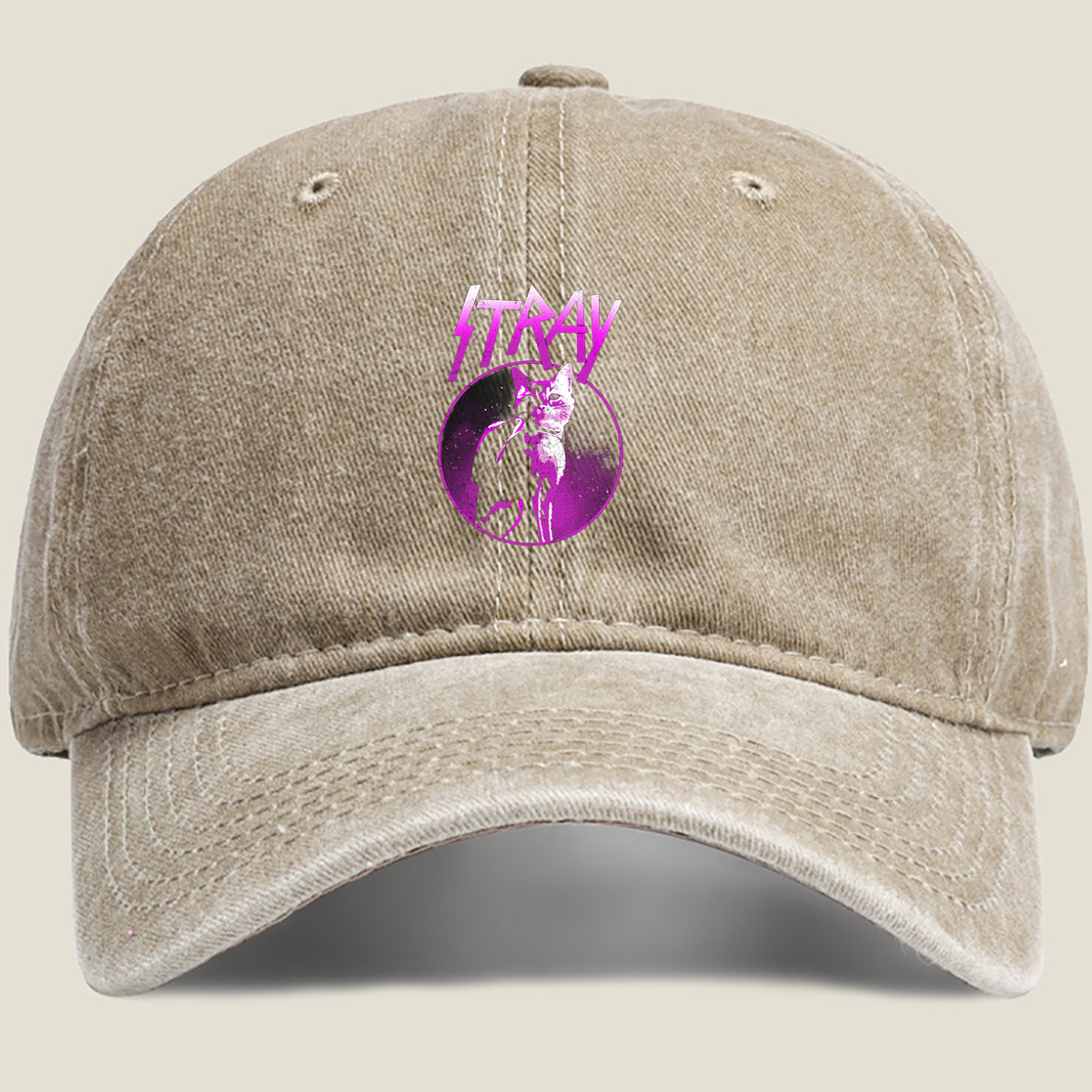 Stray - Cat Adventure - Washed Denim - Baseball Cap