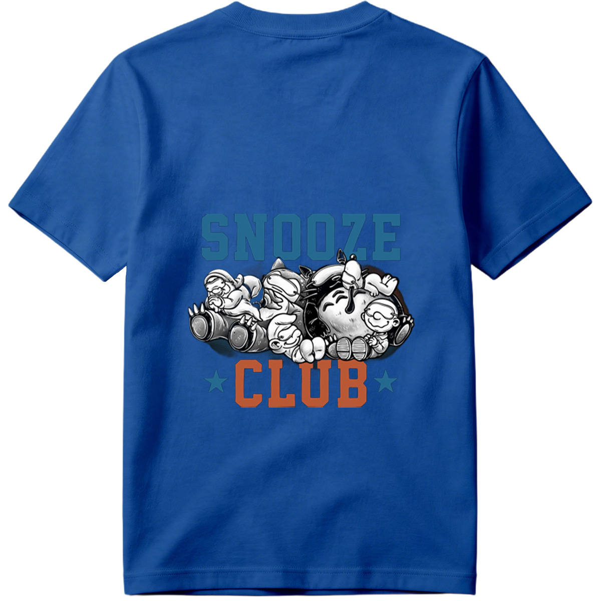 Snooze Club: Mickey, Minnie, Donald, Goofy, and Pluto Sleeping Together - Tee
