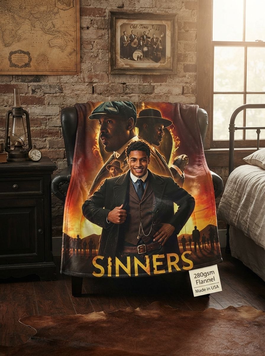 Custom Photo Flannel Throw Blanket Personalized Portrait Headshot Soft Plush Fleece Bed Couch Wrap Keepsake Gift