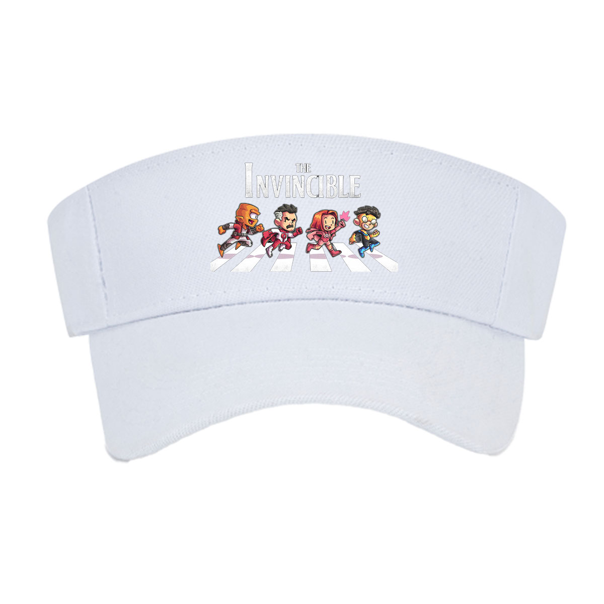 The Invincible: Four Heroes Running Across a Zebra Crossing -  Visor cap