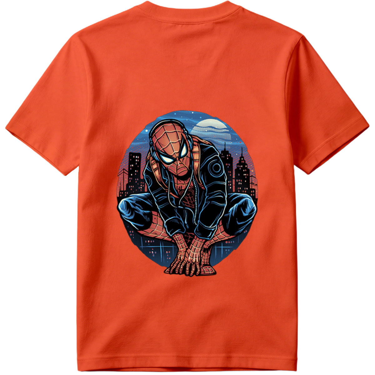 Spider-Man in Urban Night Scene - Tee