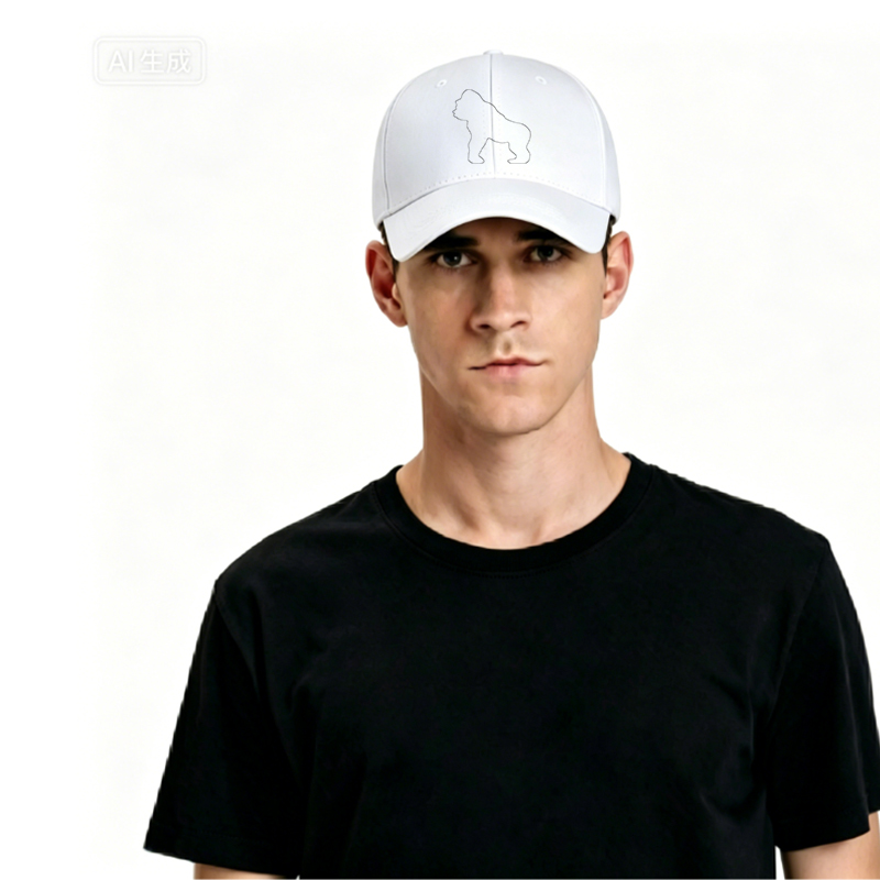 Unisex Classic Baseball Cap with Gorilla Silhouette Print - Stylish Outdoor Hat for Men and Women, Perfect for Casual Wear, Hiking, and Daily Activities