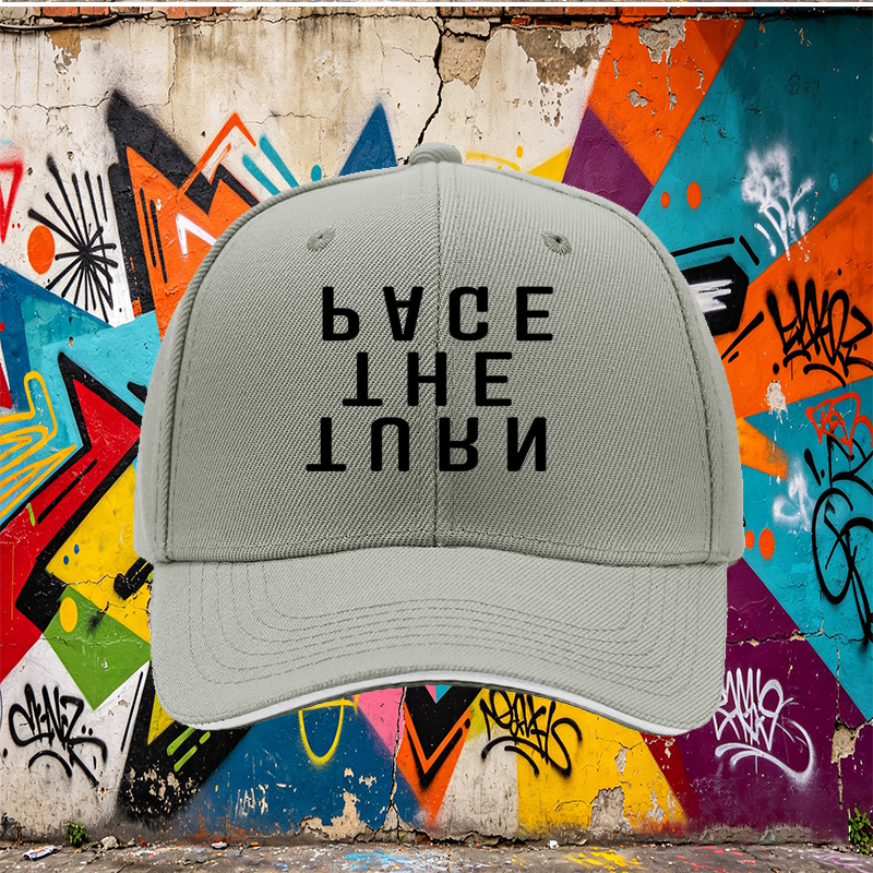 Unisex Classic Sandwich Hat Turn The Page Print Design - Unisex Classic Sandwich Hat for Outdoor Activities, Urban Style, Casual Wear, Perfect for Students, Travelers, and Fashion Lovers