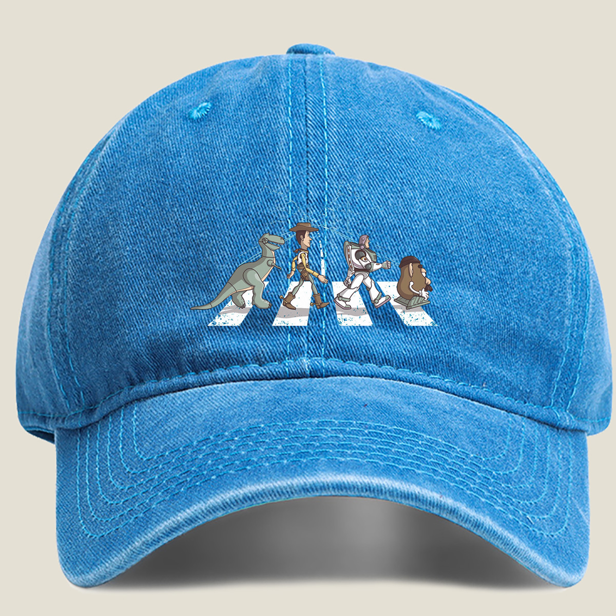 Toy Story Characters Crossing the Street - Washed Denim - Baseball Cap