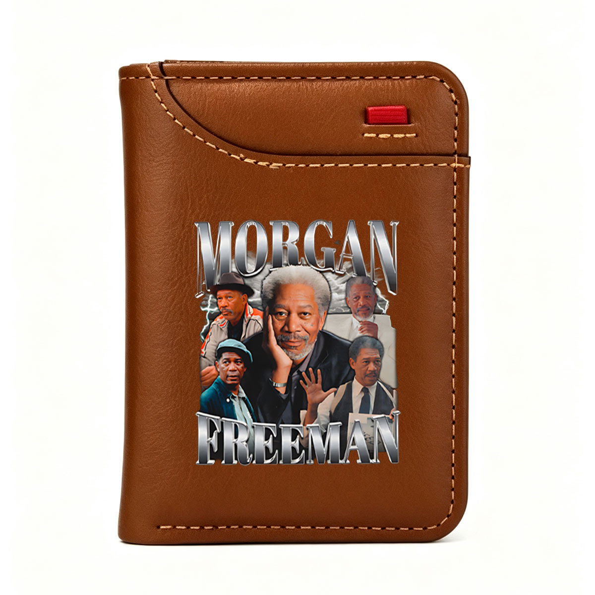 Morgan Freeman: Iconic Roles and Portraits - Vertical Style Wallet