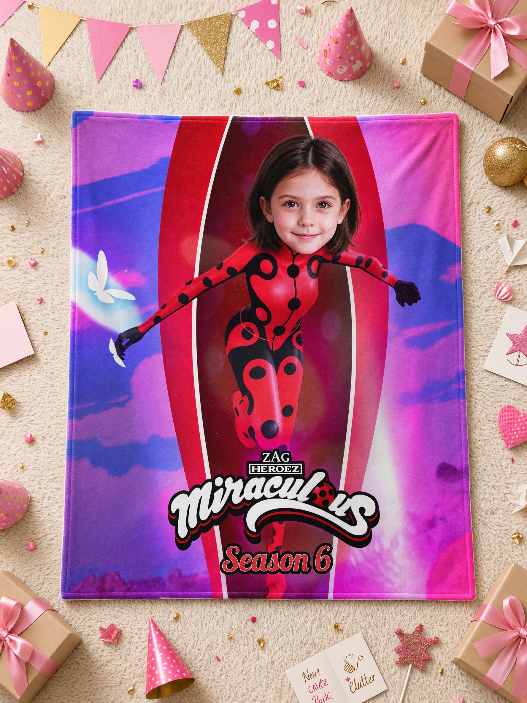 Custom Face Photo Blanket Personalized Superhero Flannel Fleece Throw Soft Skin-Friendly Cozy Gift for Kids and Family