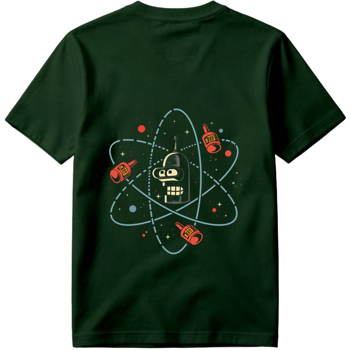 Futurama Bender Atomic Beer Orbit - Tee