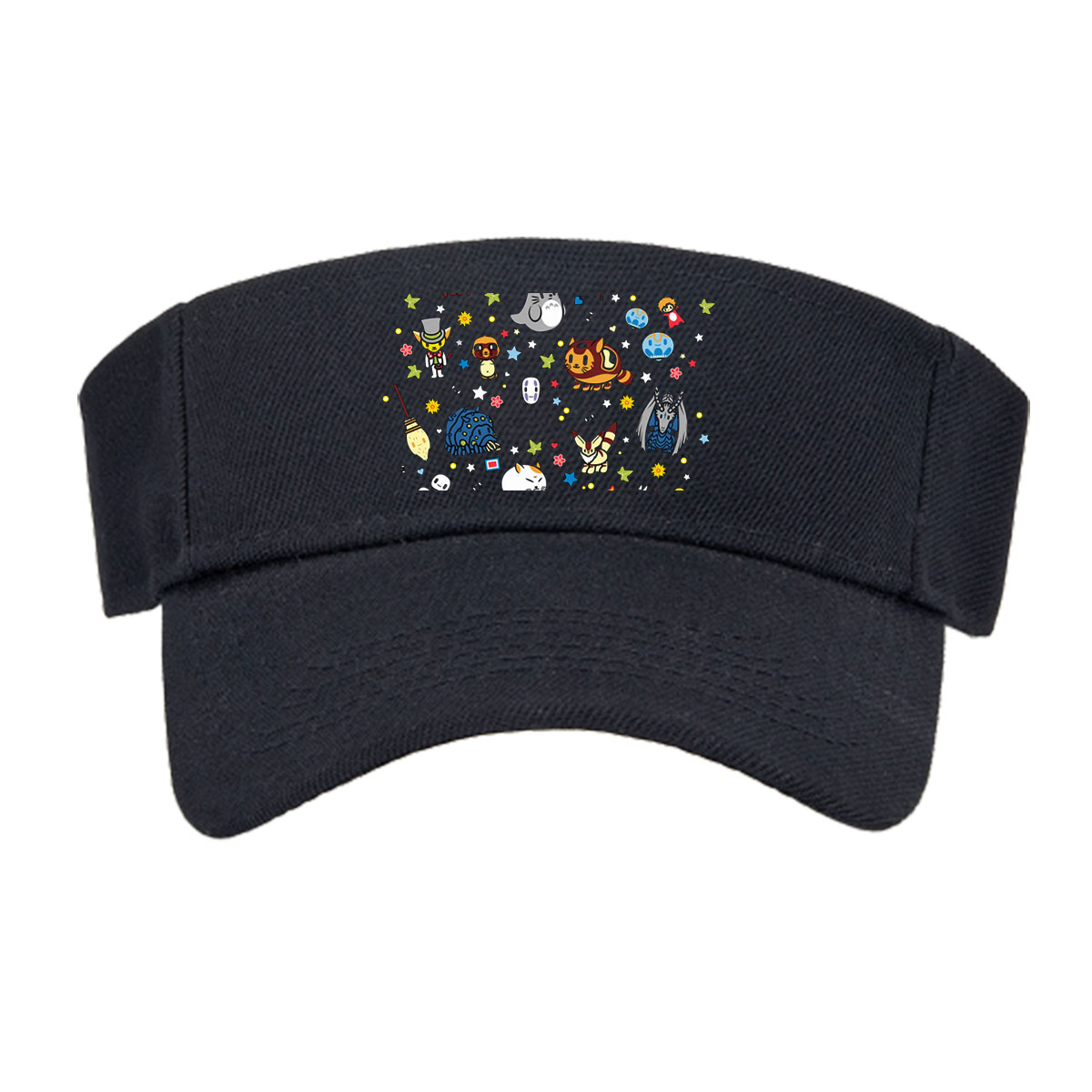 Totoro, Pikachu, and Studio Ghibli Characters in a Starry Night Parade -  Visor cap