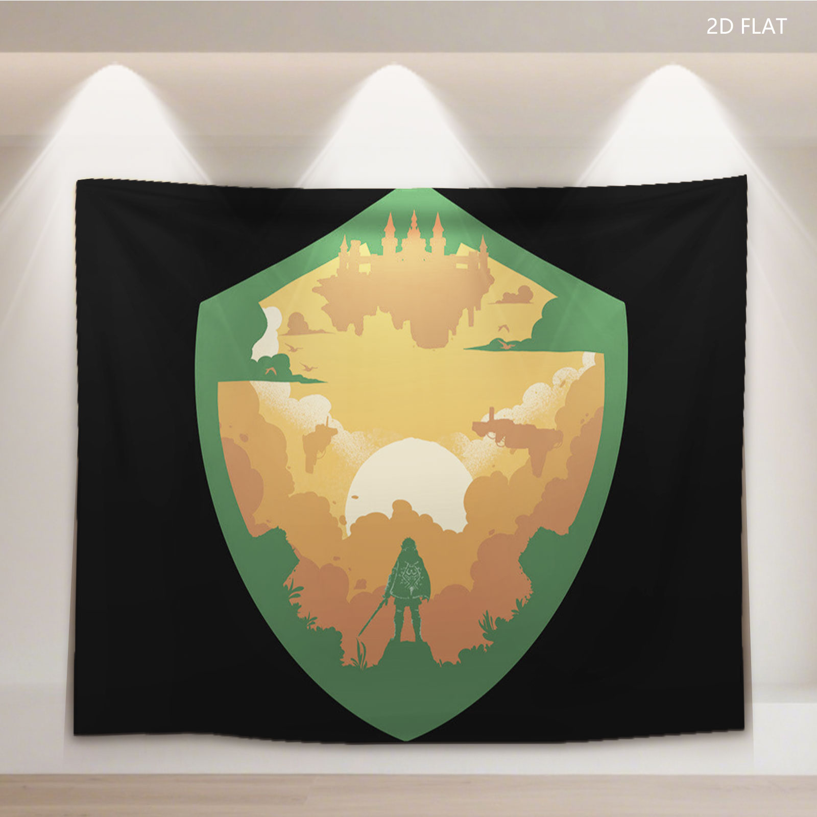 Link in Hyrule at Sunset - Tapestry