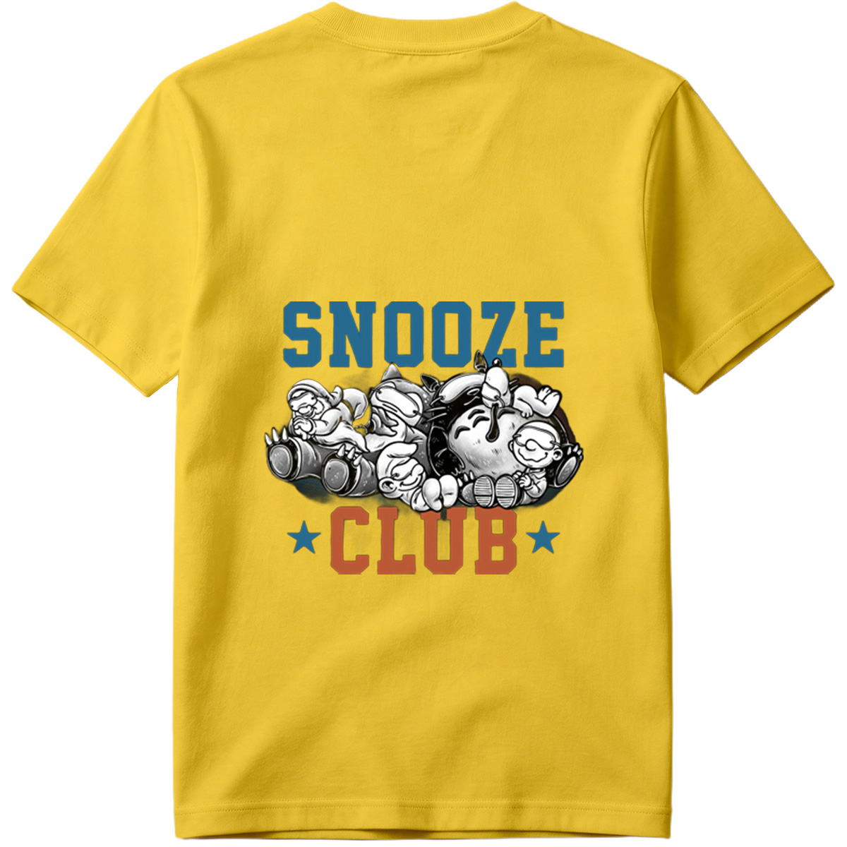Snooze Club: Mickey, Minnie, Donald, Goofy, and Pluto Sleeping Together - Tee