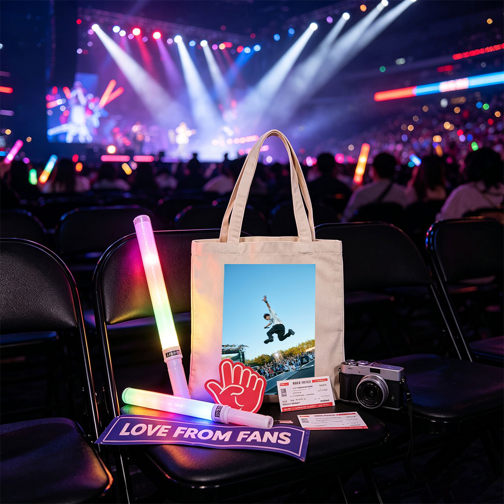 Skateboarder in Mid-Air Trick at Outdoor Festival with Crowd Watching - Canvas tote bags