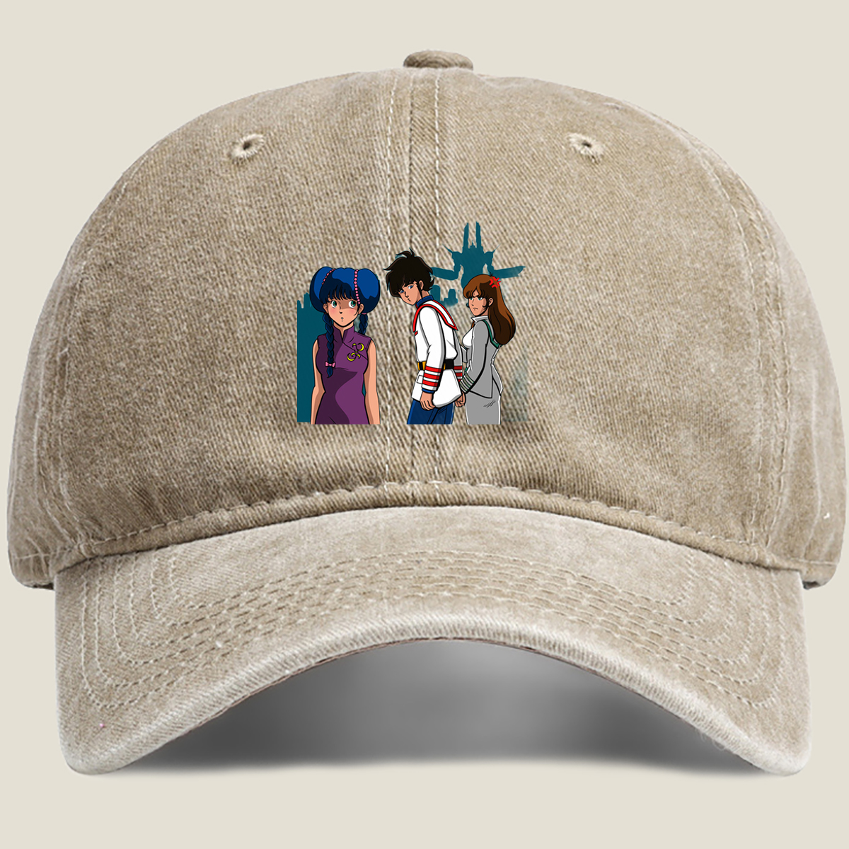 Mobile Suit Gundam: Amuro, Sayla, and Haro - Washed Denim - Baseball Cap