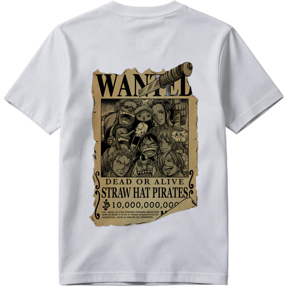 One Piece Straw Hat Pirates Wanted Poster - Tee