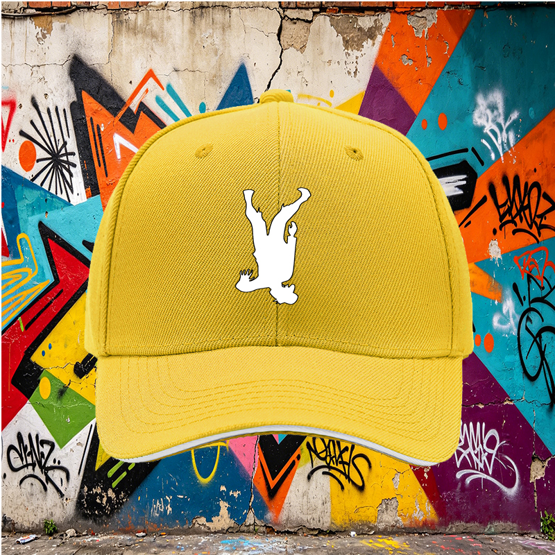 Unisex Classic Sandwich Hat with Zombie Silhouette Print - Perfect for Halloween, Outdoor Events, and Casual Wear - Ideal for Adults Who Love Horror Themes and Unique Fashion Statements