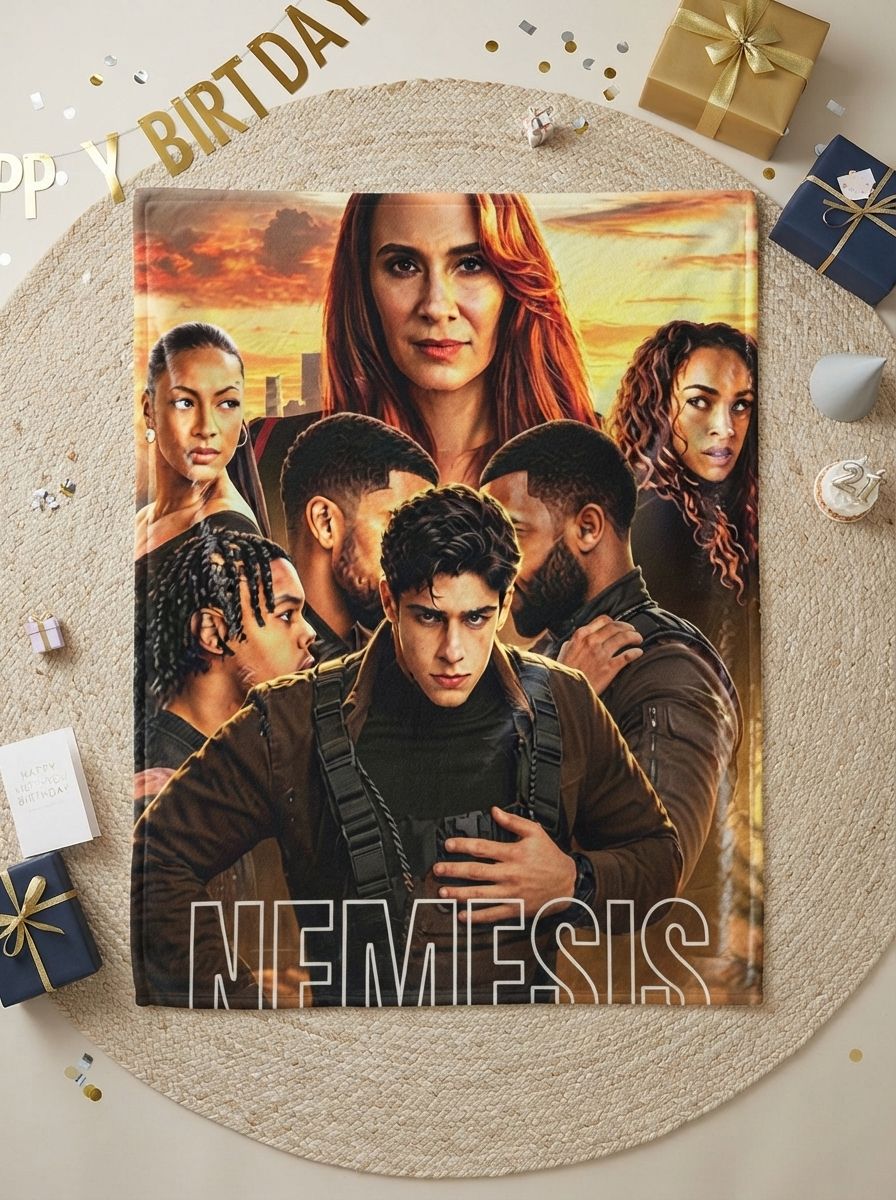Custom Photo Face Flannel Blanket Ultra Soft Anti-Pilling Throw Blanket with Personalized Movie Cast Portrait Ideal