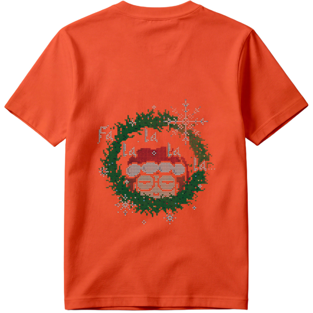 Santa Claus in a Christmas Wreath - Tee