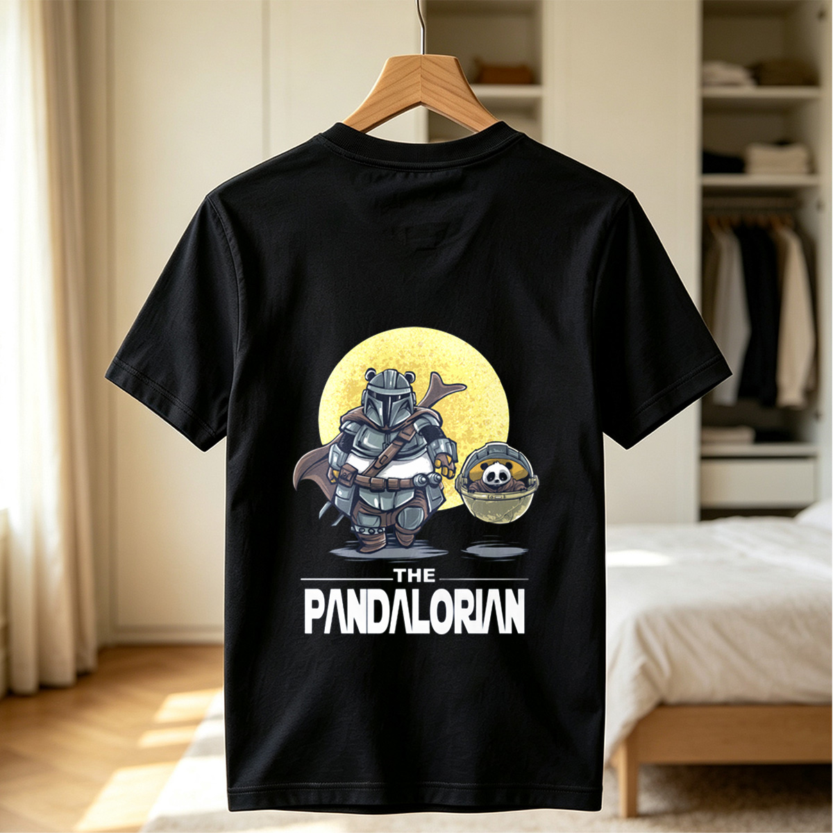 The Mandalorian with Panda Baby - Tee