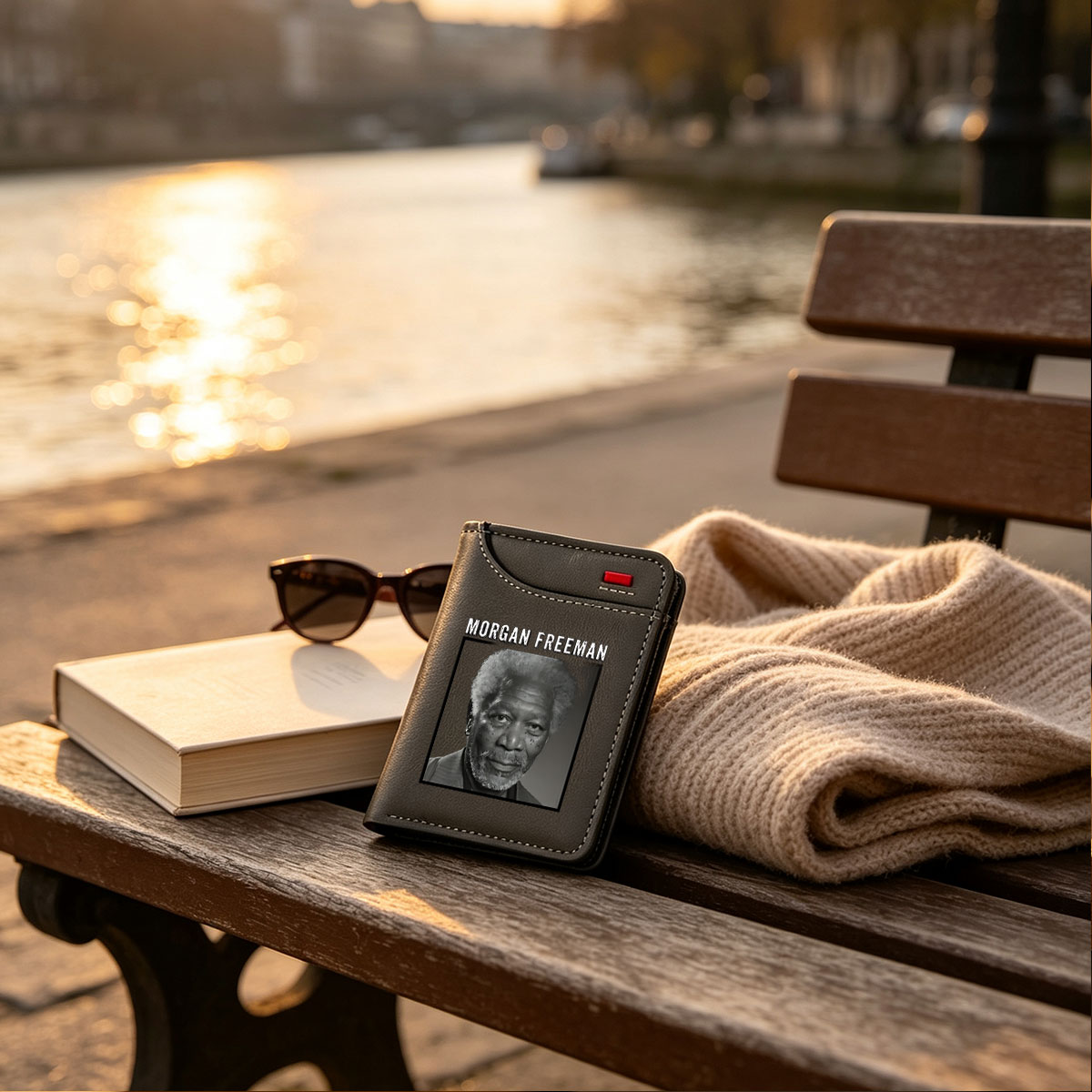 Morgan Freeman: Iconic Actor and Voice of Wisdom - Vertical Style Wallet