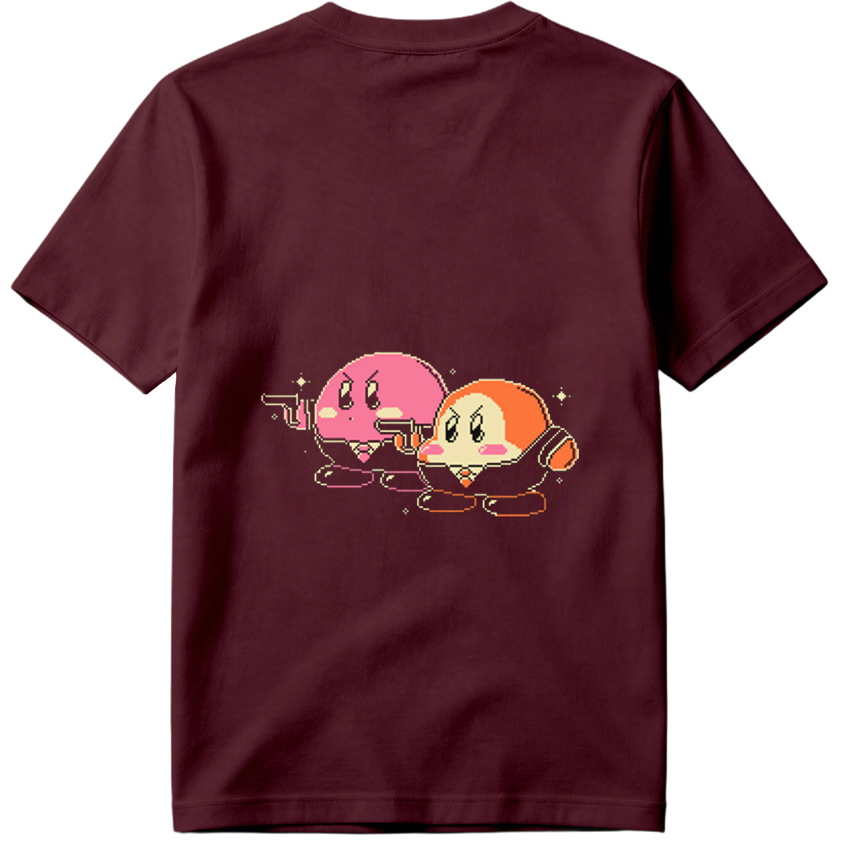 Kirby and Waddle Dee in Pixel Art Style - Tee