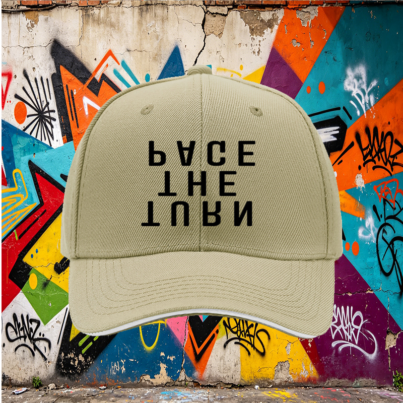 Unisex Classic Sandwich Hat Turn The Page Print Design - Unisex Classic Sandwich Hat for Outdoor Activities, Urban Style, Casual Wear, Perfect for Students, Travelers, and Fashion Lovers