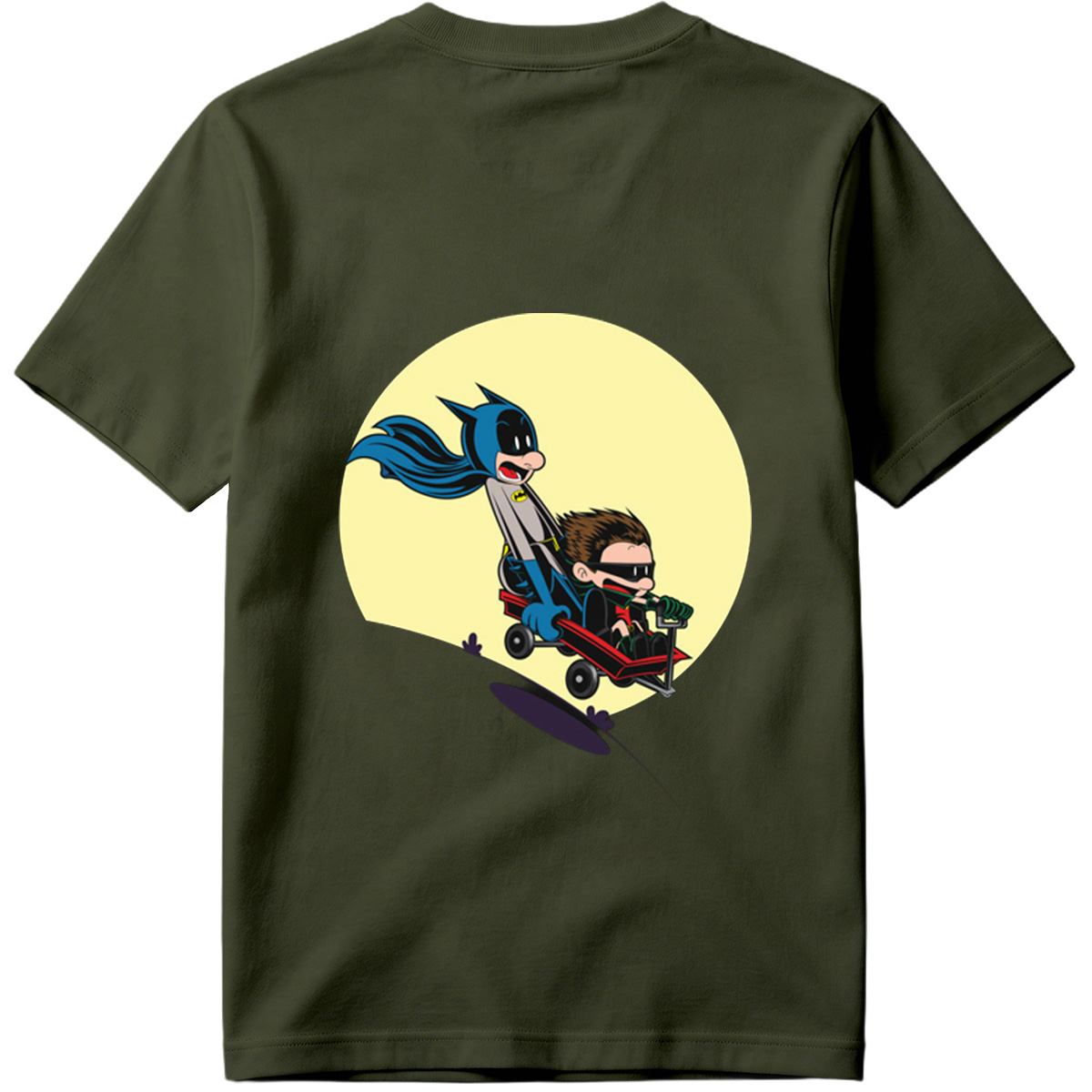 Batman and Robin in a Red Wagon - Tee
