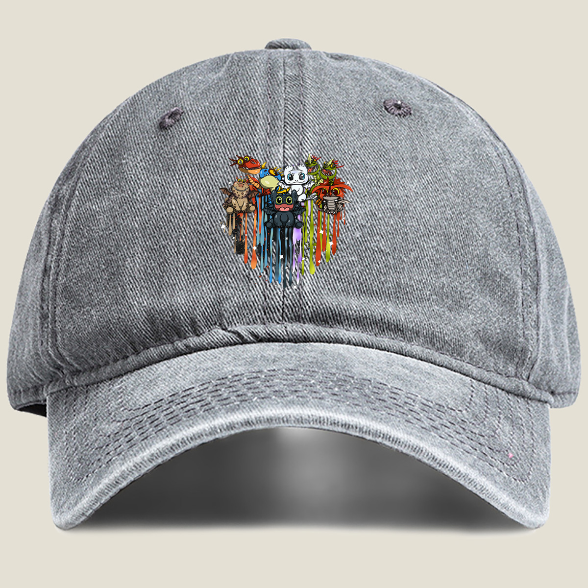 How to Train Your Dragon: Toothless and Friends - Washed Denim - Baseball Cap