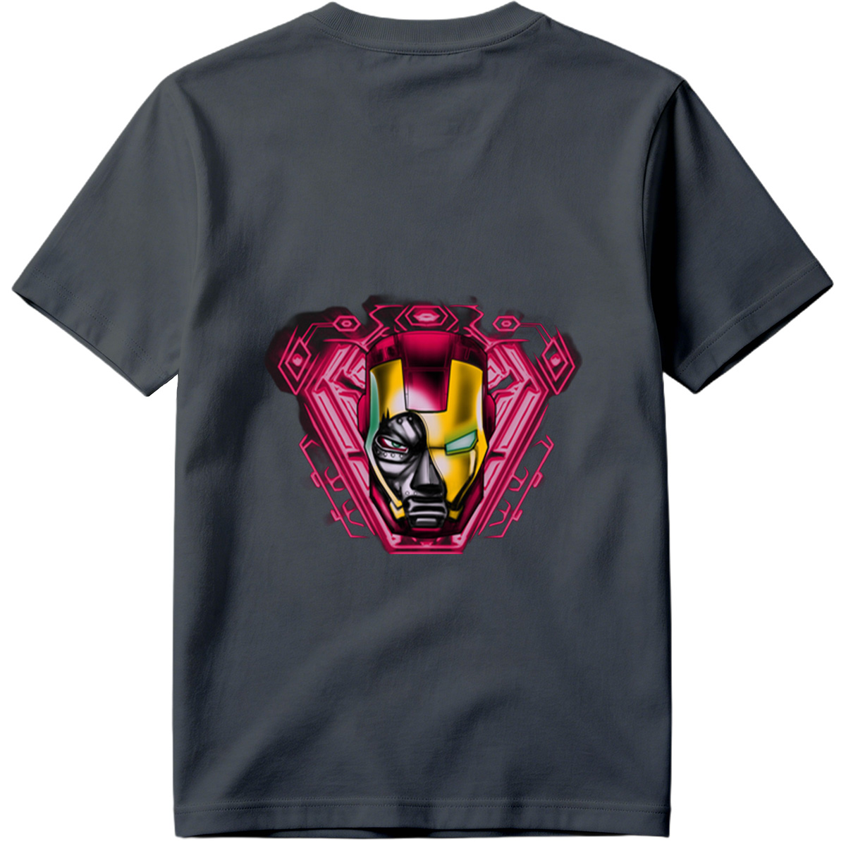 Iron Man and Black Panther Fusion Helmet Design - Tee
