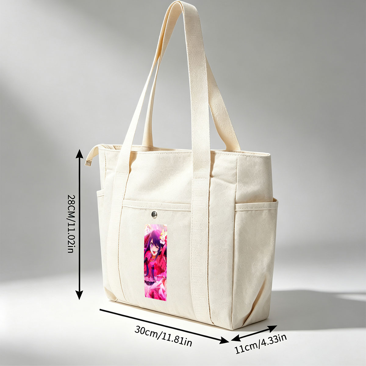 Lilac from Love Live! Superstar!! Singing with a Microphone in a Vibrant Pink Stage Performance - Multi-pocket bags