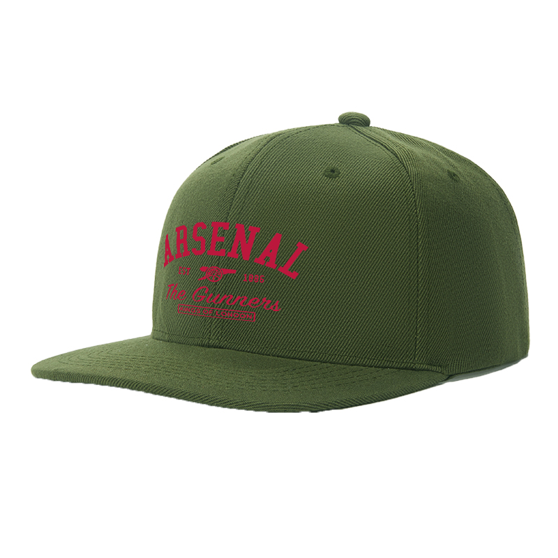 Flat Brim Baseball Cap Arsenal The Gunners Kings of London Logo Print Streetwear Underground Skate Style Hat for Basketball Court Skate Park Urban Players and Rap Artists