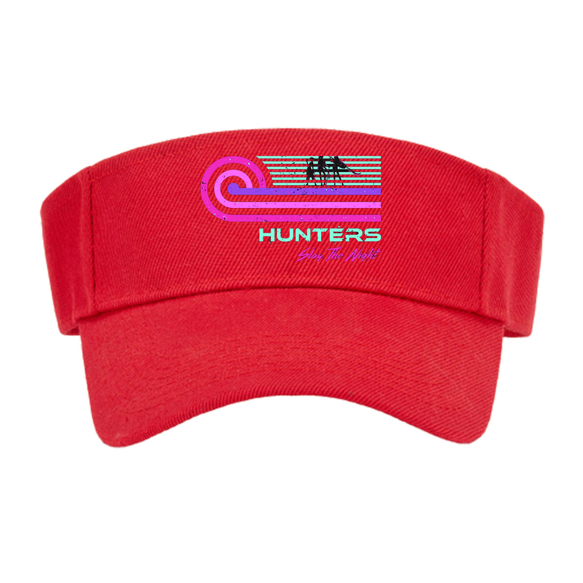 Hunters: Slay The Night - Silhouetted Figures in Neon Glow -  Visor cap