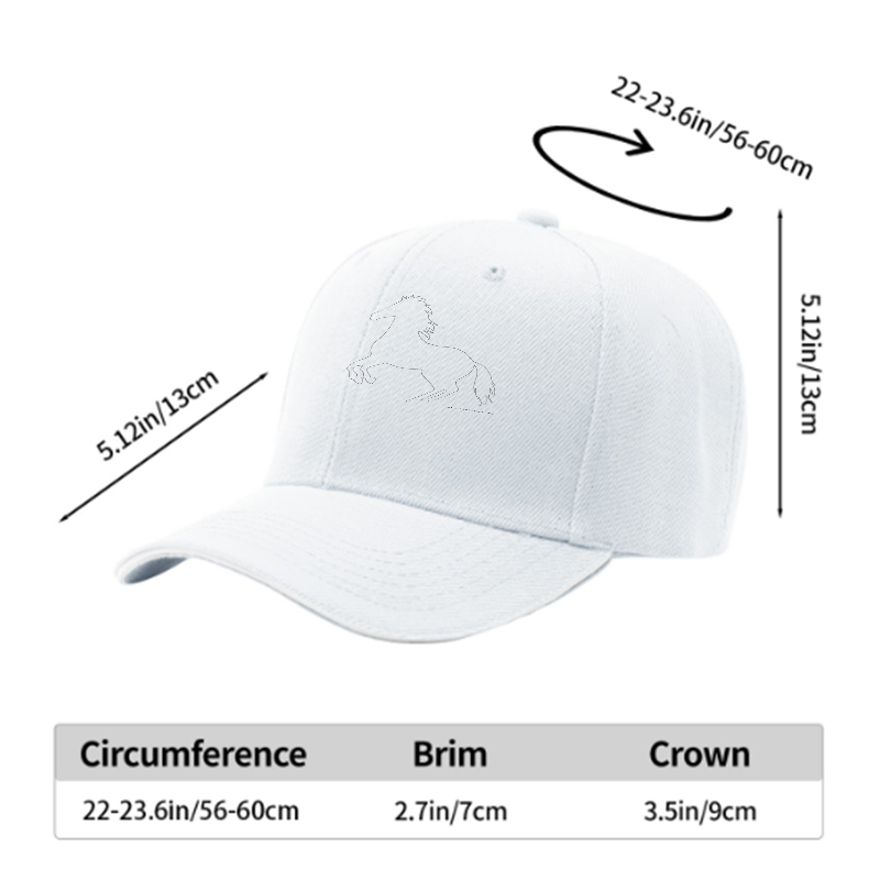 Unisex Classic Sandwich Hat with Horse Silhouette Print - Perfect for Outdoor Activities, Camping, Hiking, and Daily Wear - Ideal for Adults Who Love Equestrian Style and Casual Fashion