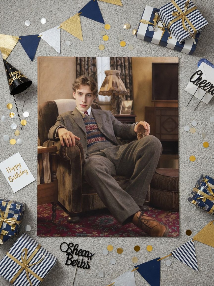Custom Portrait Photo Blanket Personalized Ultra Soft Flannel Throw Anti-Pilling Cozy Fleece Bed Sofa Travel Gift