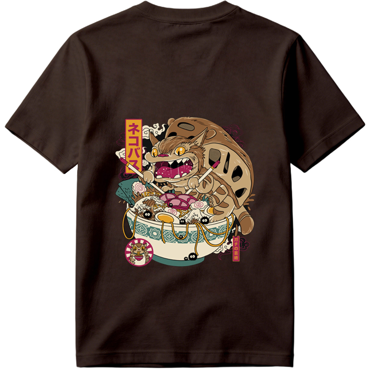 Neko Basu Ramen Cat Art - Tee