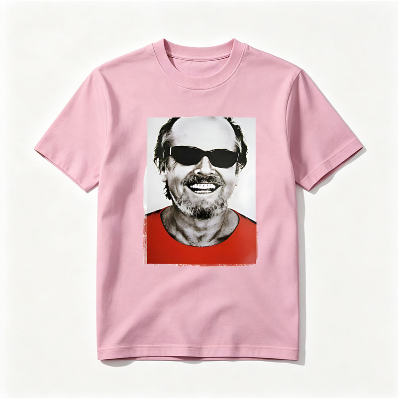 Man in Red Shirt and Sunglasses Smiling - Tee