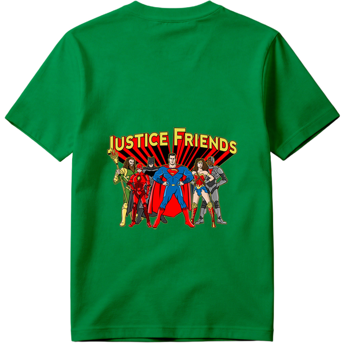 Justice League: Superman, Batman, Wonder Woman, The Flash, Aquaman, Cyborg - Tee