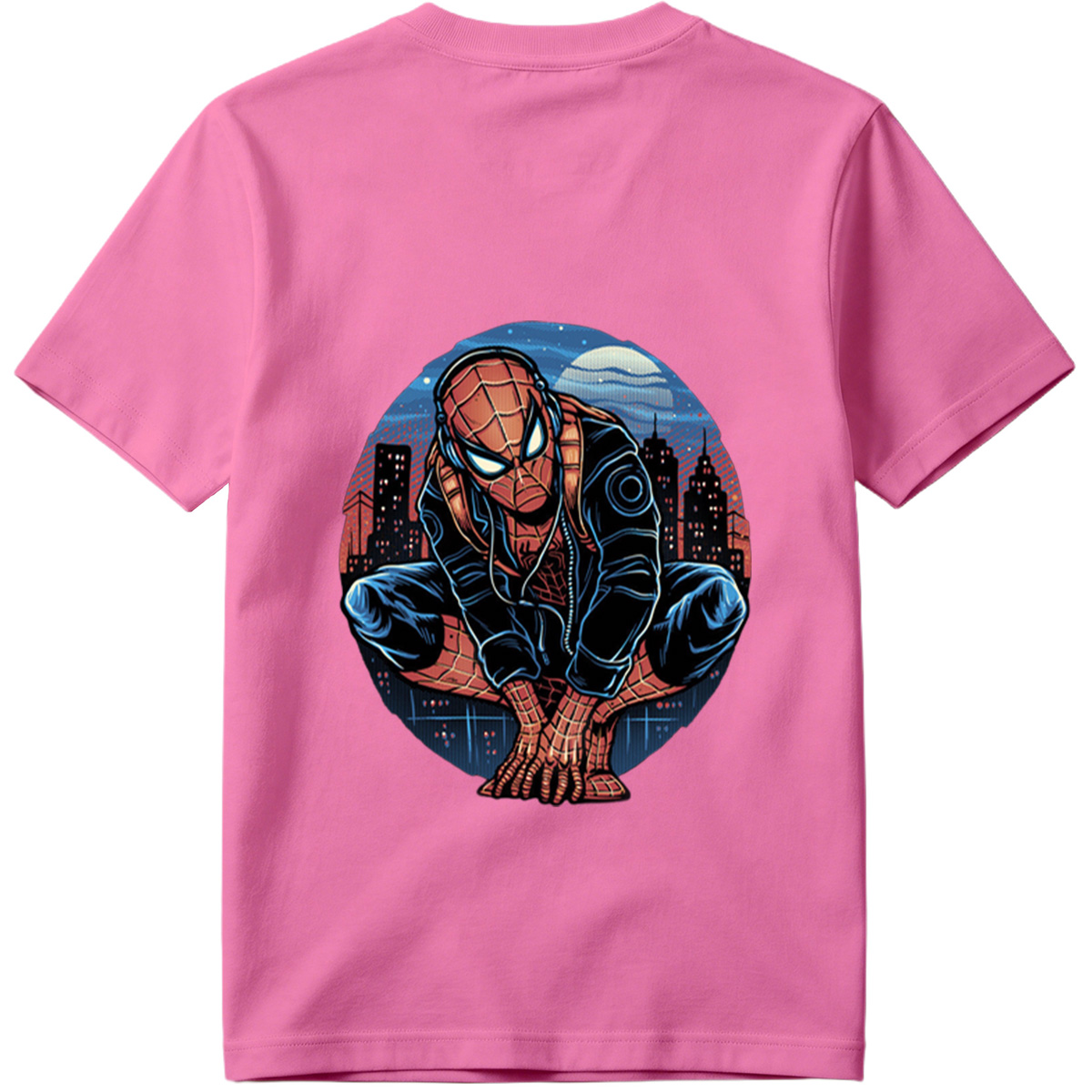 Spider-Man in Urban Night Scene - Tee