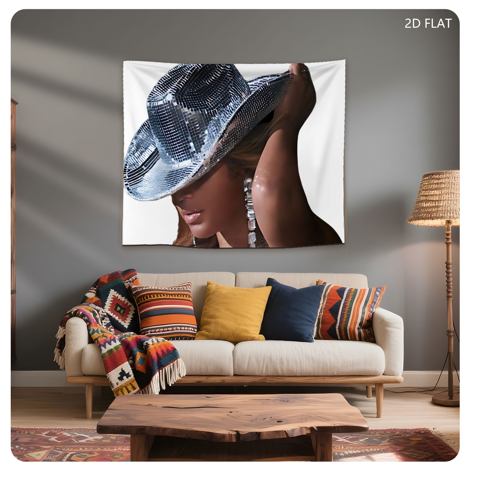 Beyoncé in Sparkling Cowboy Hat and Glittering Outfit - Tapestry