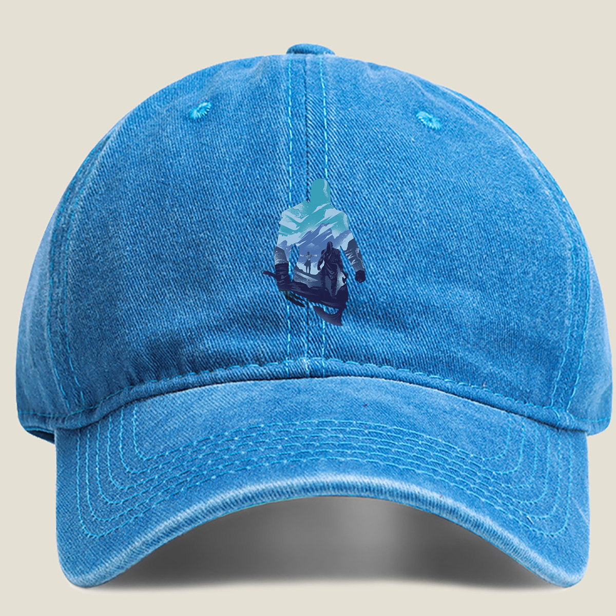 The Witcher: Geralt and Ciri - Washed Denim - Baseball Cap
