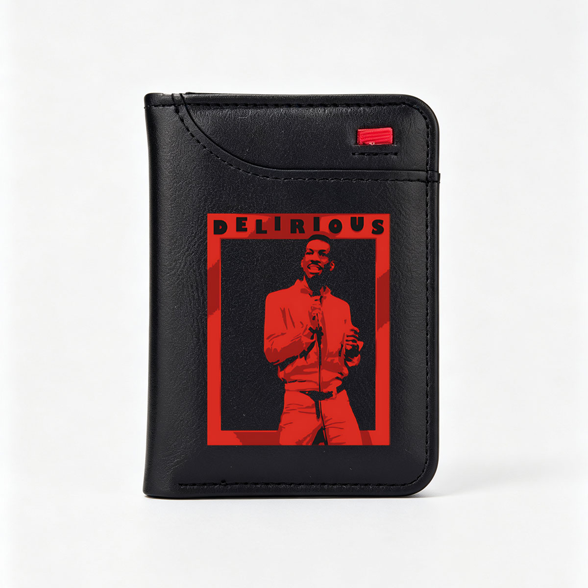 Delirious: A Stand-Up Comedy Performance by a Male Comedian on Stage - Vertical Style Wallet