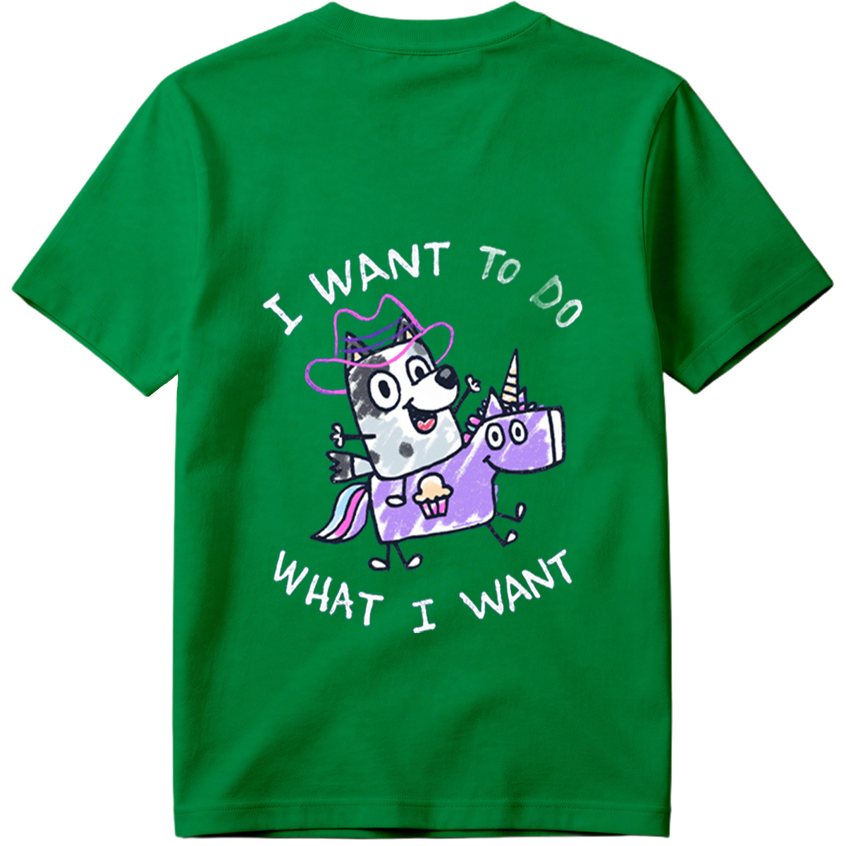 Bluey and the Unicorn: I Want to Do What I Want - Tee