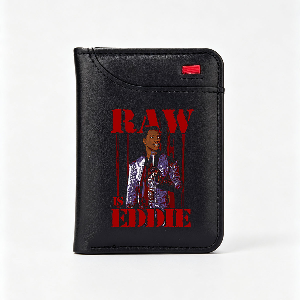 Raw is Eddie: A Dynamic Performance by the Iconic Comedian - Vertical Style Wallet