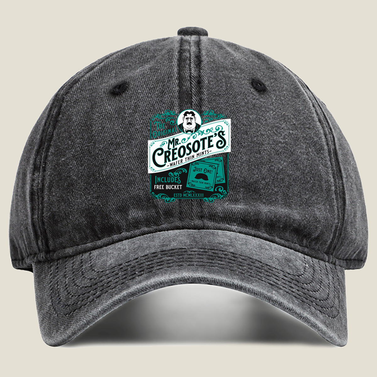 Mr. Creosote's Wafer Thin Mints - The Original with Free Bucket - Washed Denim - Baseball Cap