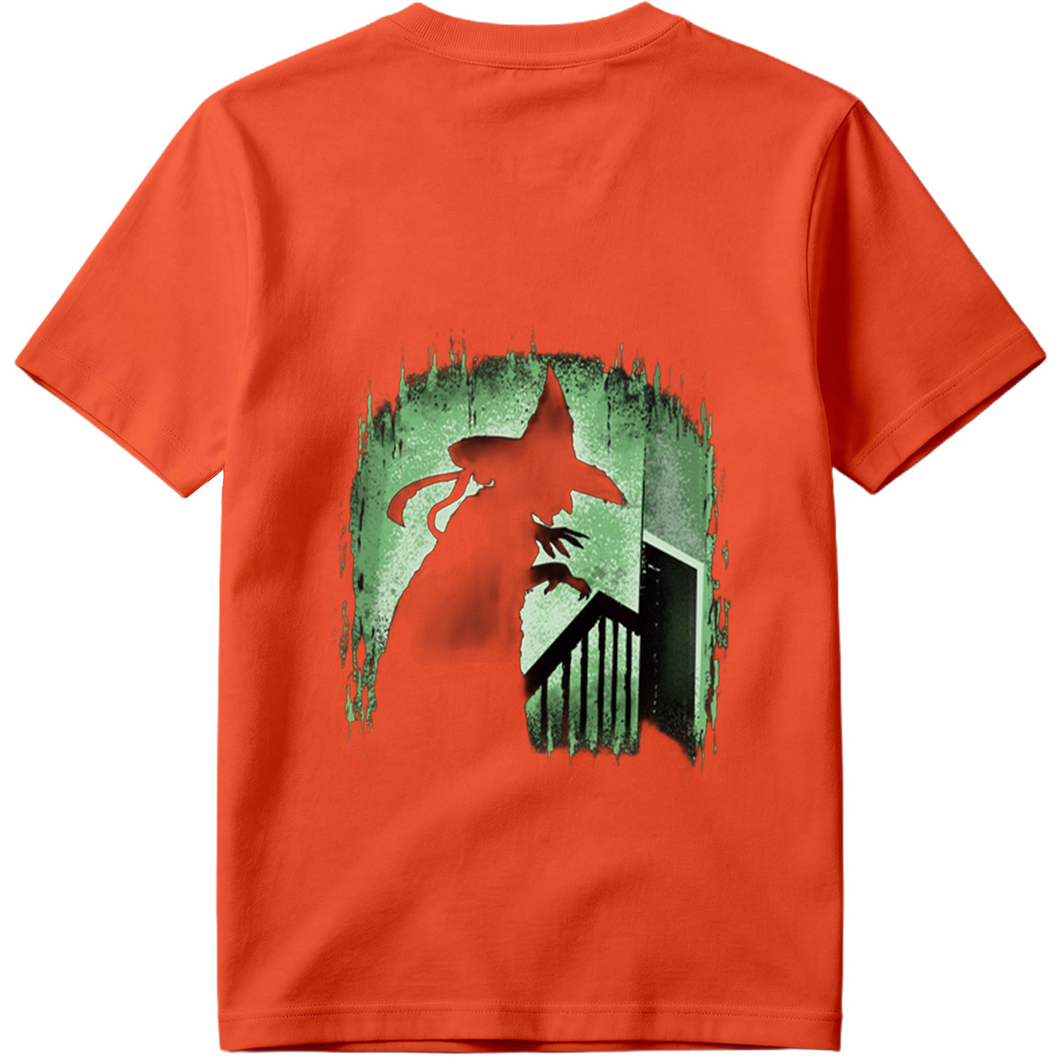 Witch Silhouette in Green Glow - Tee