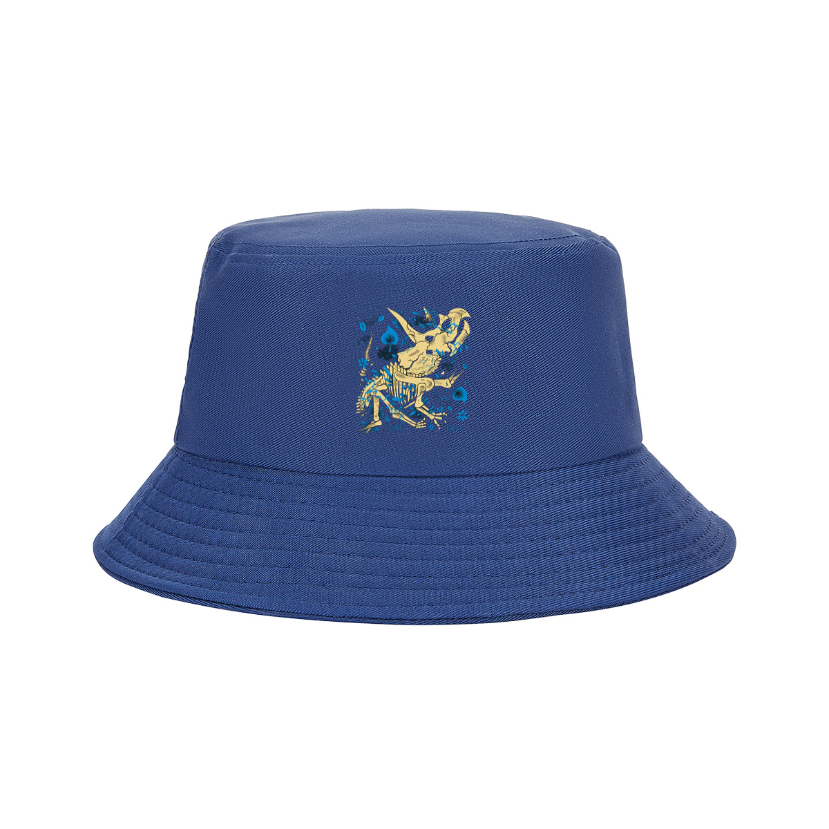 Triceratops Skeleton with Blue Leaves - Fisherman's Hat